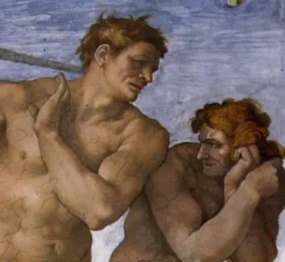 Fall of Mankind and Expulsion from Paradise Michelangelo